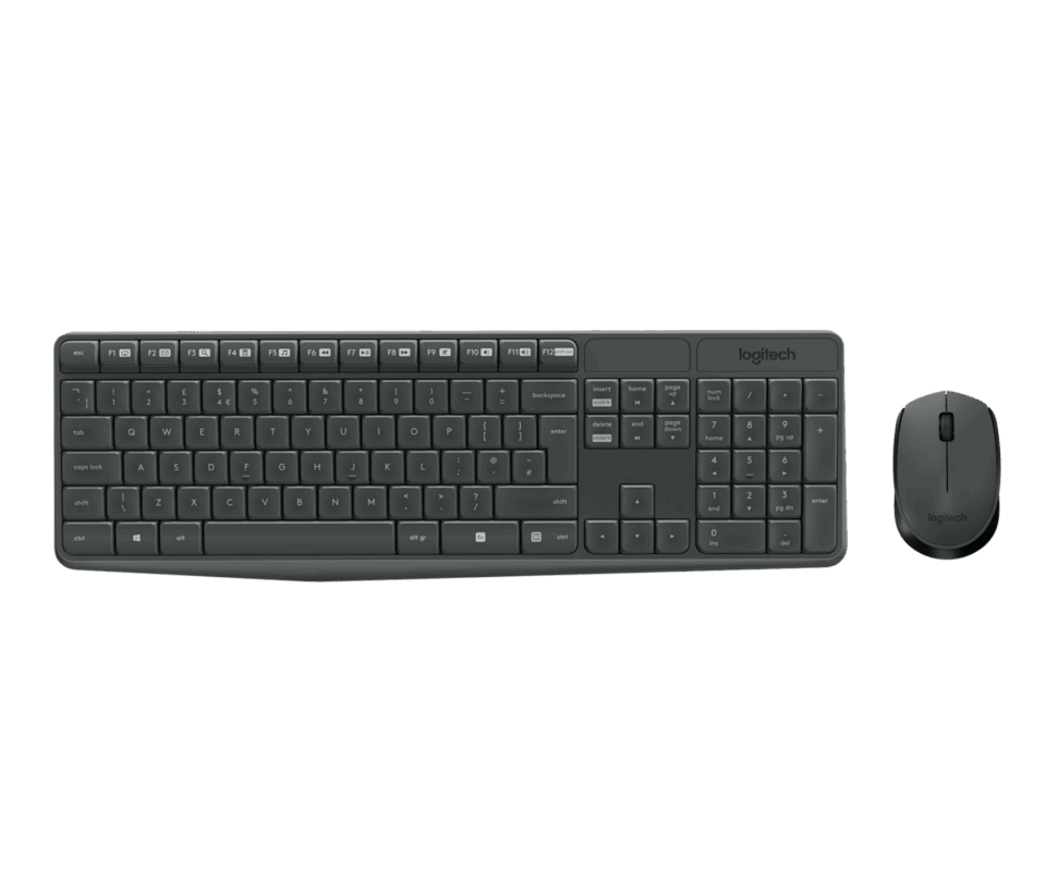 Logitech MK235 draadloos Belgisch AZERTY-toetsenbord met muis